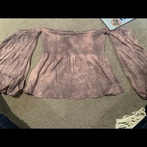 Off the shoulder cropped top